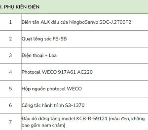 Ngoài động cơ và tủ điện, Trường An còn cung cấp những sản phẩm gì?