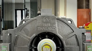 Máy kéo thang máy Fuji Thailand, cụm phanh và encoder tại showroom Trường An